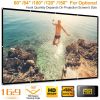 60” 16:9 Foldable Projector Screen Anti-crease Wall Mounted Cinema Projection Screen Outdoor Indoor Portable Projector Film w/ Hooks