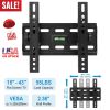 TV Wall Mount TV Wall Holder Bracket Support 15-43 inch Flat TV Max Hole Distance 200x200mm Hold Up To 55lbs±15°Tilt