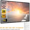 84” 16:9 Foldable Projector Screen Anti-crease Wall Mounted Cinema Projection Screen Outdoor Indoor Portable Projector Film w/ Hooks