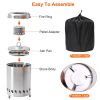 5.51×7.87in Portable Table Top Fire Pit Smokeless Stainless Steel Campfire Stove Pellets Wood Burning Camp Stove with Carry Bag