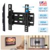 TV Wall Mount TV Wall Holder Bracket Support 15-43 inch Flat TV Max Hole Distance 200x200mm Hold Up To 55lbs±15°Tilt