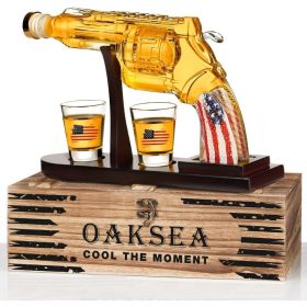 9 Oz Whiskey Decanter Set with 2 Oz Shot Glasses,Gifts for Men Dad, Unique Christmas Anniversary Birthday Gift for Him Husband