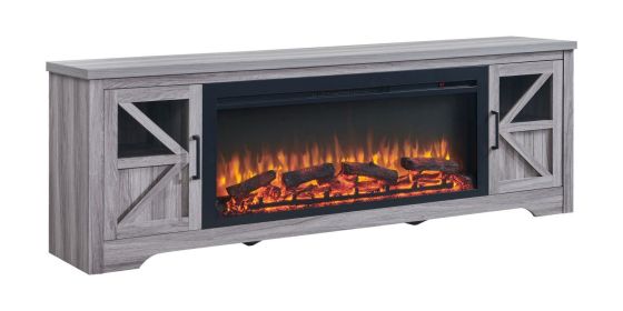 75" Fireplace TV Stand for TVs up to 80",with 44" Electric Fireplace