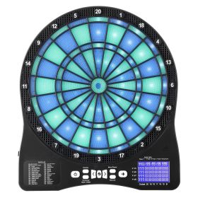 Electronic Dart Board, LED-Illuminated Target Dartboard with 48 Games & 500+ Variations, Includes 6 Dart Shafts with Flights & 50 Soft Tips