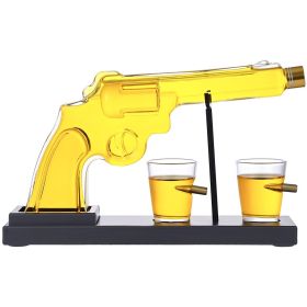 Gifts for Men Dad, 10 Oz Whiskey Gun Decanter Set + 2 Bullet Glasses - Unique Birthday Pistol Gift Ideas Daughter Son