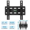 TV Wall Mount TV Wall Holder Bracket Support 15-43 inch Flat TV Max Hole Distance 200x200mm Hold Up To 55lbs±15°Tilt