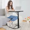 Folding Tray Table Portable Sofa TV Tray Laptop Desk C Side Adjustable Eating Dinner Coffee Table with 3 Adjustable Heights 3 Angles 55lbs Load Bearin