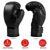 Boxing Gloves PU Leather Punching Gloves Full Finger Fighting Gloves Training Mitts for Men and Women for MMA Muay Thai Kick Boxing