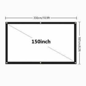 Portable Foldable Projector Screen 16:9 HD Outdoor Home Cinema Theater 3D Movie (size: 150 in)