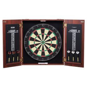 VEVOR Dartboard and Cabinet Set Official Size Complete Accessory Steel Tip Dart (Product Type: Double-door Cabinet)